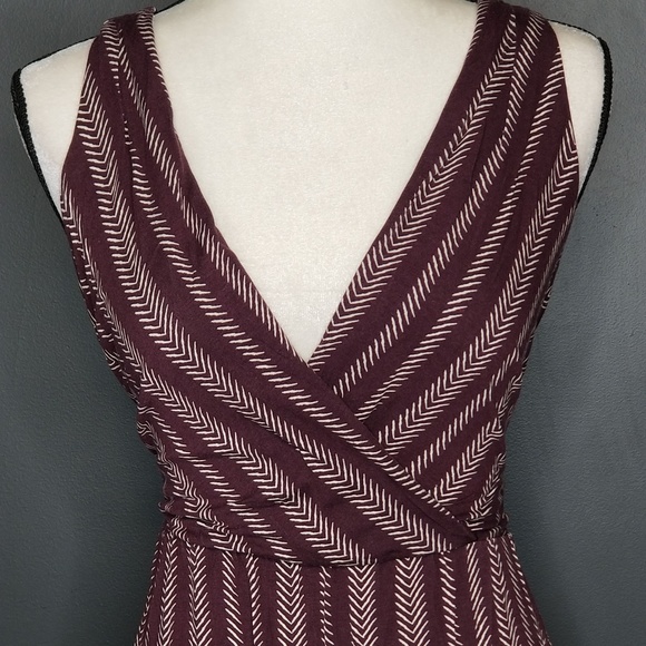 LOFT Ann Taylor Plum and White Dress Small - Picture 2 of 4